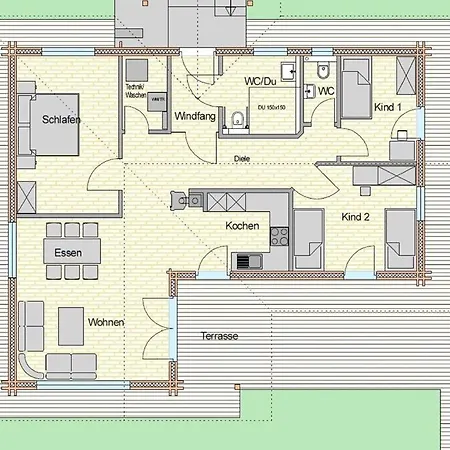 Дом отдыха Ferienhaus Traum Teufel